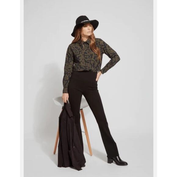 Lysse 'Lyssentials Elysse Ponte Leggings Pull On Pants Black Size L NWT Classic - Picture 1 of 14